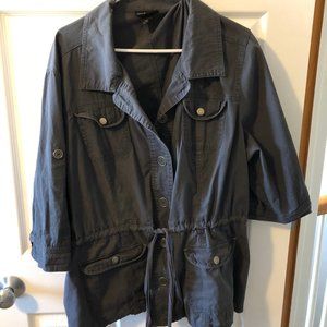 Size 22/24 Lane Bryant Grey Military Shirt